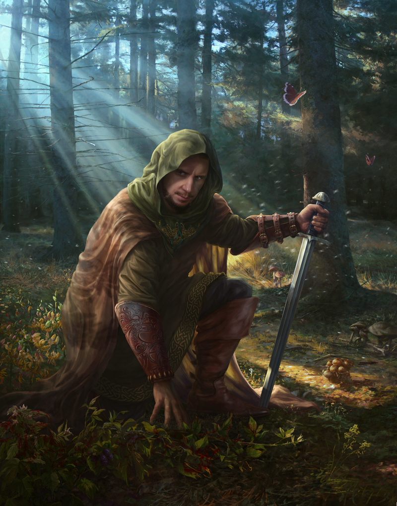 Caleb Grace is a senior card game developer. We find his character in the adventure pack The Lord of the Rings Fire in the Night.